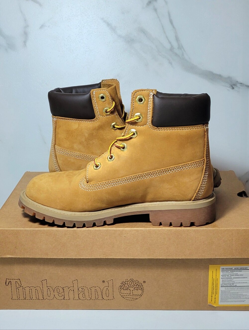 Timberland Premium 6 Inch Boots Wheat Kids Size 5